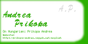 andrea prikopa business card